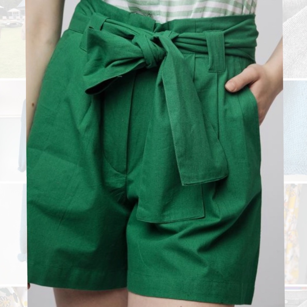 Green Paperbag Shorts